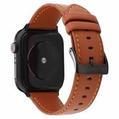 Voor Apple Watch Series 5 & 4 40mm / 3 & 2 & 1 38mm koeienhuid textuur lederen horlogeband (bruin)