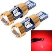 2 STKS T10 3W Foutvrij licht voor auto-inklaring met 19 SMD-3030 LED-lamp, DC 12V (rood licht)