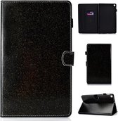 Voor Galaxy Tab S5e T720 Varnish Glitterpoeder Horizontaal Flip Leather Case met houder en kaartsleuf (zwart)
