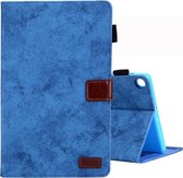 Voor Galaxy Tab A 8.0 (2019) / T290 Zakelijke Stijl Horizontale Flip Leren Case, met Houder & Kaartsleuf & Fotolijst & Slaap / Wekfunctie (Blauw)