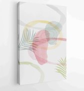 Summer tropical wall arts vector. Palm leaves, coconut leaf, monstera leaf, line arts 4 - Moderne schilderijen – Vertical – 1922500763 - 40-30 Vertical