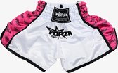 Forza Muay Thai Shorts - Wit/Roze - 128