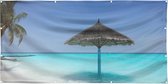 Tuinposter - Uitzicht op zee met helder blauw water  - zon- en waterbestendig - 300x200 cm