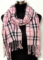 Pashmina sjaal met roze burberry print