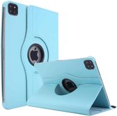 Fonu 360 Étui compatible avec iPad Air 5  -  iPad Air 4 - 10.9 inch - Bleu clair - Rotatif
