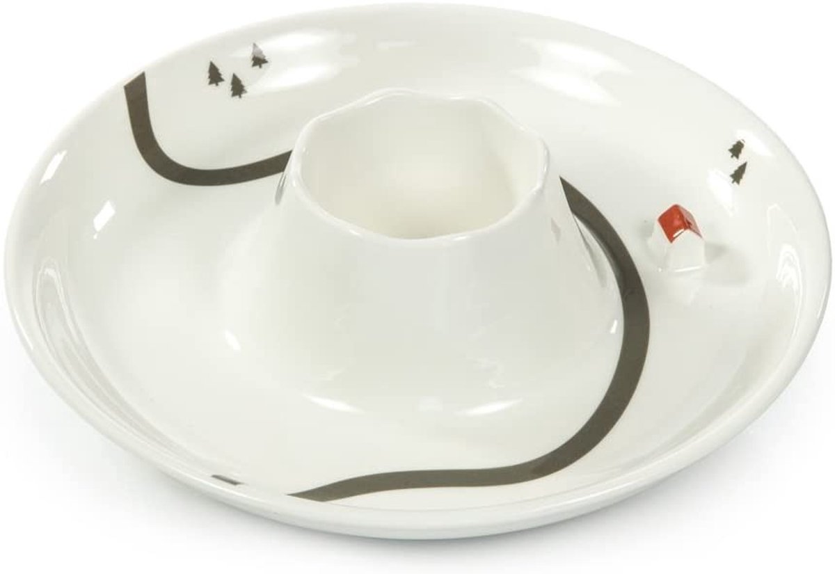 Suck Uk Schaal Vulkaan 25 X 6 Cm Keramiek Wit/grijs
