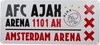 Afbeelding van het spelletje Nummerplaat ajax wit/rood/wit Arena