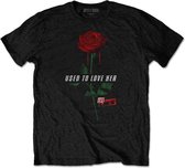 Guns N' Roses Heren Tshirt -S- Used To Love Her Rose Zwart