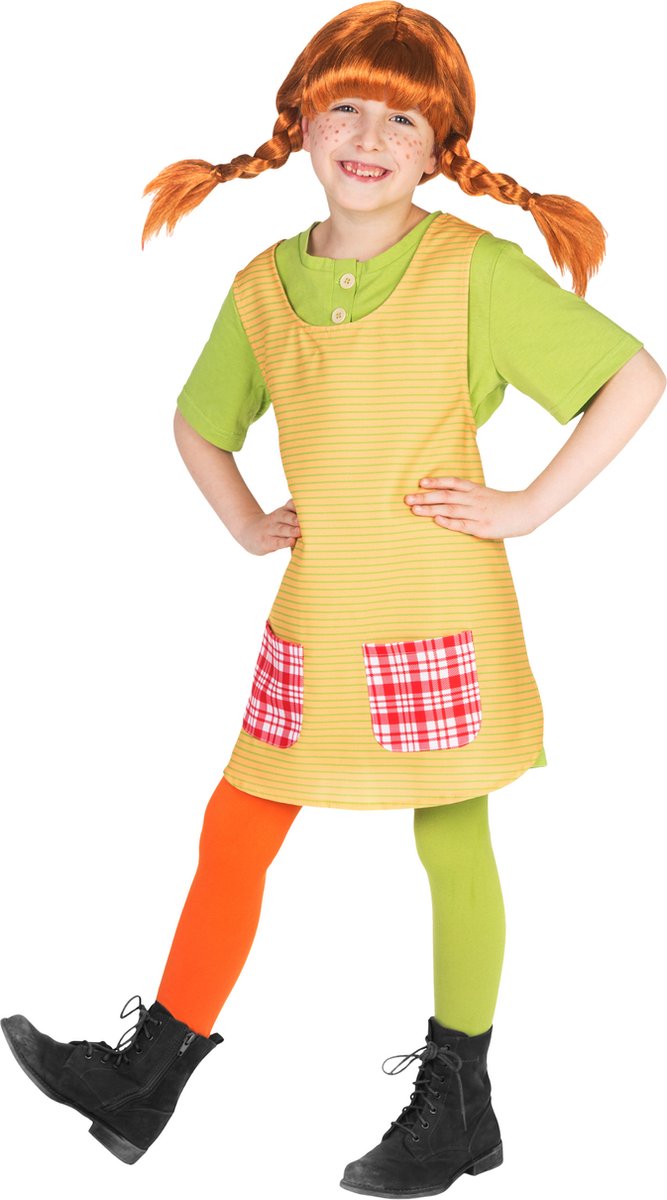 METAMORPH GmbH - Pippi Langkous kostuum voor meisjes - 122-128 cm (7-8 jaar)