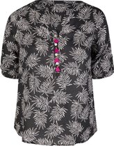 Blouse in viscose met verenprint