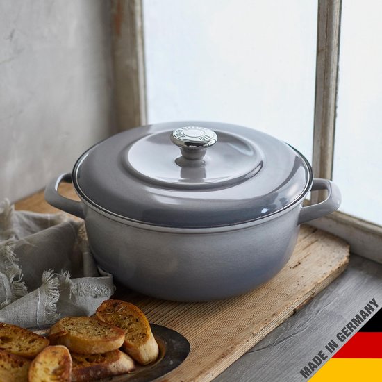 ELO 3062626 gietijzeren braadpan geëmailleerd kersenrood