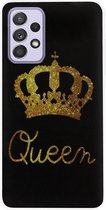 - ADEL Siliconen Back Cover Softcase Hoesje Geschikt voor Samsung Galaxy A72 - Queen Koningin