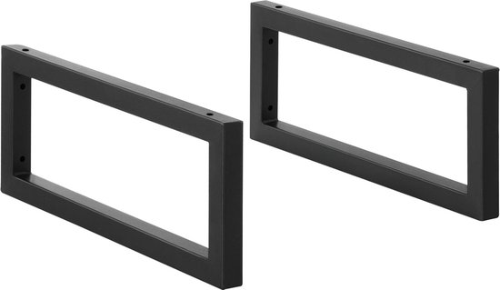 Ophangbeugel voor wastafelblad set van 2 zwart mat 50x20 cm | bol.com
