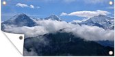 Tuinposter Zicht over de Zwitserse Eiger bij de Berner Alpen - 60x30 cm - Tuindoek - Buitenposter