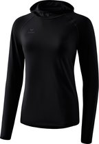 Erima Longsleeve met Capuchon Dames Zwart Maat 34