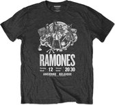 Ramones - Belgique Heren T-shirt - Eco - M - Zwart