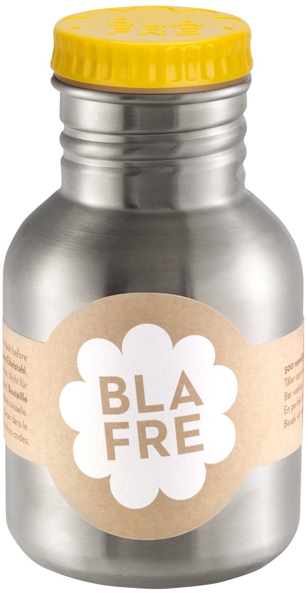 Blafre - RVS Drinkfles 300 ml Geel