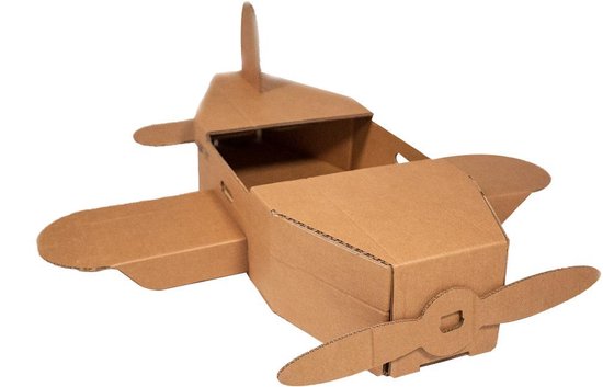 Teken Subsidie Garantie Kartonnen Speelgoed Vliegtuig - Cadeau van Duurzaam Karton - Hobbykarton -  KarTent | bol.com