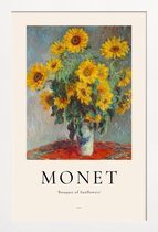 JUNIQE - Poster in houten lijst Monet - Bouquet of Sunflowers -30x45