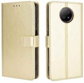 Portemonnee Book Case Hoesje Geschikt voor: Xiaomi Redmi Note 9T (5G) -  goud