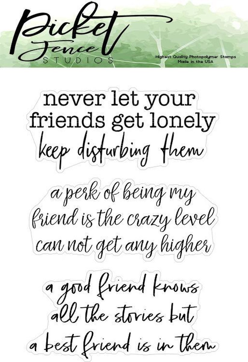 Levels of Friendship Clear Stamps (S-121)