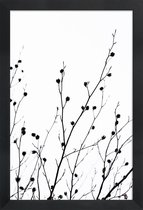 JUNIQE - Poster in houten lijst Winter Silhouettes 2 -40x60 /Wit &