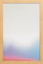 JUNIQE - Poster met houten lijst Sunrise 2 -13x18 /Blauw & Ivoor