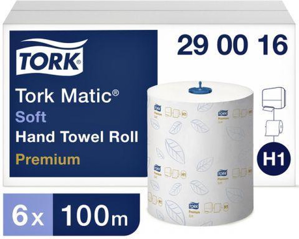 Goedkoopste Tork Matic papieren handdoekrol Advanced H1, extra zacht, 2-laags wit (290016