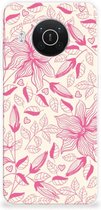 Smartphone hoesje Nokia X10 | X20 Silicone Case Roze Bloemen