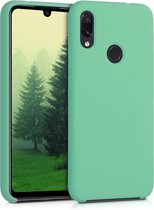 kwmobile telefoonhoesje voor Xiaomi Redmi Note 7 / Note 7 Pro - Hoesje met siliconen coating - Smartphone case in pepermuntgroen