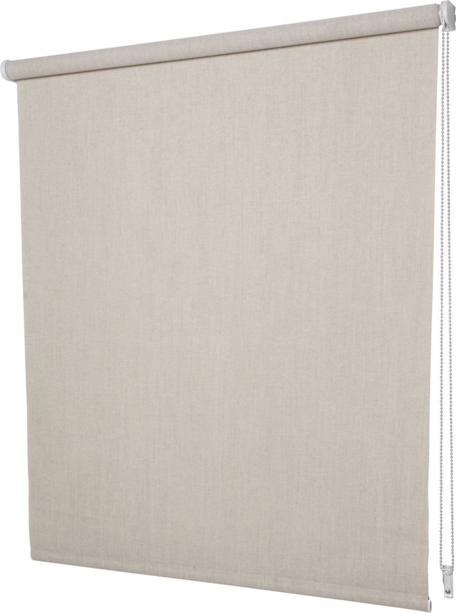 Intensions Rolgordijn lichtdoorlatend structuur gemêleerd Linnen-Lk Creme 210x190cm
