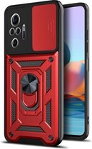 Voor Geschikt voor Xiaomi Redmi Note 10 Pro Sliding Camera Cover Design TPU + pc-beschermhoes (rood)