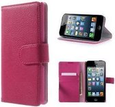 Telefoonhoesje - Book Case - Geschikt Voor Apple IPhone 5C - Roze