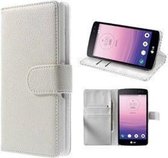 LG Optimus F60 Hoesje Wallet Case Wit