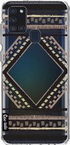 Casetastic Samsung Galaxy A21s (2020) Hoesje - Softcover Hoesje met Design - Oriental Stripes Print