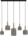 Light & Living Hanglamp Lekar - Antiek Brons - 5L 110x22x32cm - Modern - Hanglampen Eetkamer, Slaapkamer, Woonkamer