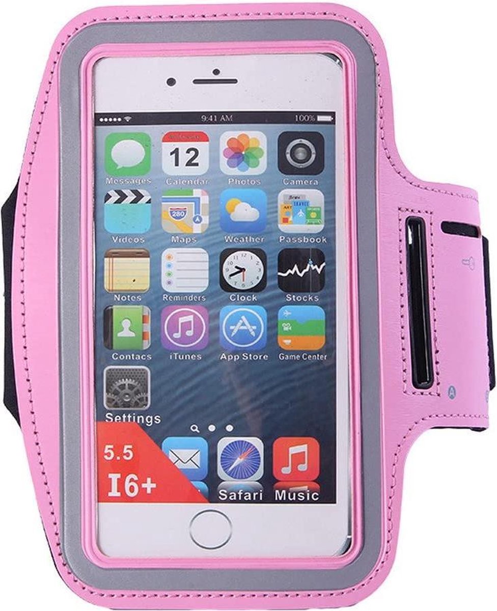 Hardloop Armband Telefoon | Geschikt voor Motorola Moto G10| Hardloop Armband | Sport Hardloopband | Hardloop Telefoonhouder | Licht roze