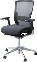 Chaise de bureau - 105 | Base chromée | siège tissu maille violet | dos noir