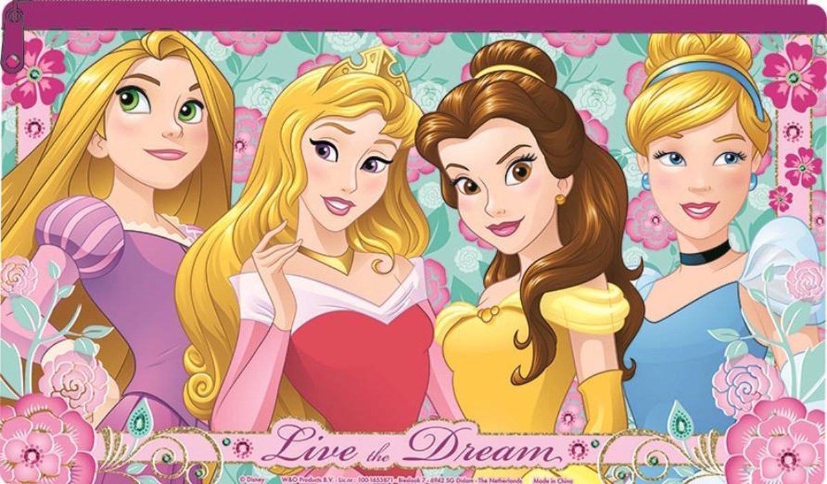 Disney Etui Princess Meisjes 24 X 15 Cm Roze