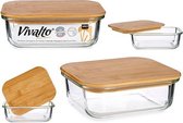 Hermetic Lunch Box Transparent Bamboo (640 ml)