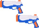 2x Waterpistool/waterpistolen blauw 24,5 cm