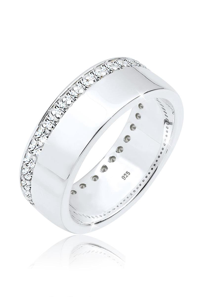 Elli - Ring - Bandring steentje in 925 Sterling zilver - Dames