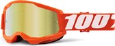 100% Crossbril MTB Strata 2 met Mirror Lens - LichtblauwRood -