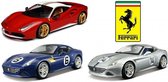 Bburago Ferrari SET 3st 1:18. California T #14, California T #6, 488 GTB "M. Schumacher" modelauto schaalmodel 1:18