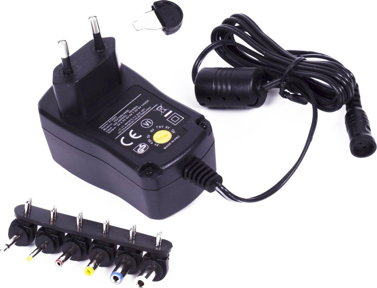 Universele adapter van 230V (AC) naar 3.0-12V (DC), 2000 mA