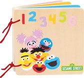 Houten baby boekjes / Plaatjes boek - Sesamstraat speelgoed - nummers & kleuren - interactief - FSC® - Baby speelgoed vanaf 1 jaar