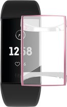 By Qubix - Fitbit Charge 3 & 4 Case (volledig beschermd) - Roze