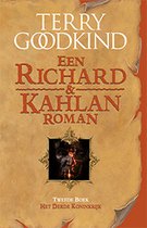 Boekomslag van Terry Goodkind, "Een Richard & Kahlan Roman", met daarin een klein vierkant portret.