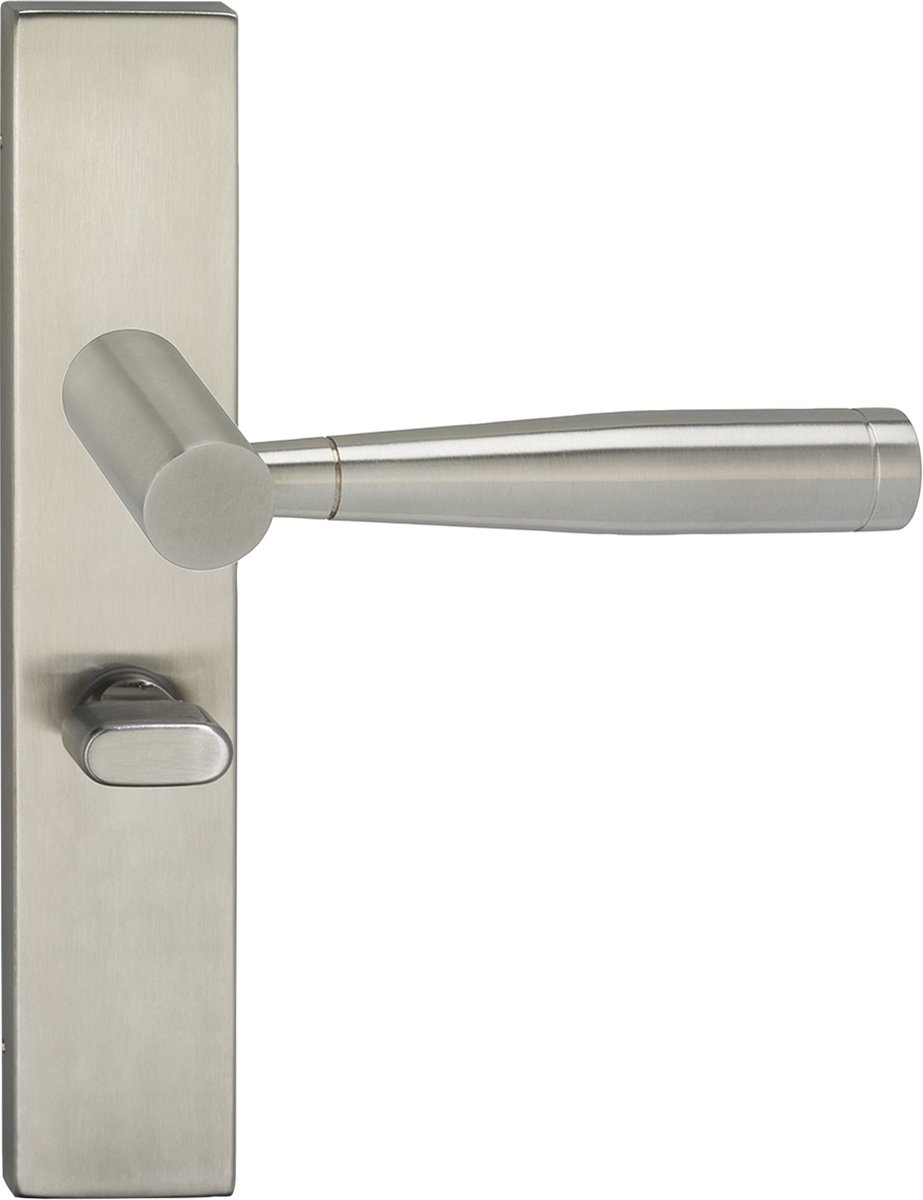 Impresso Retford Deurklink – Deurbeslag – Vierkant – Deurschild met Toiletsluiting – Zilver