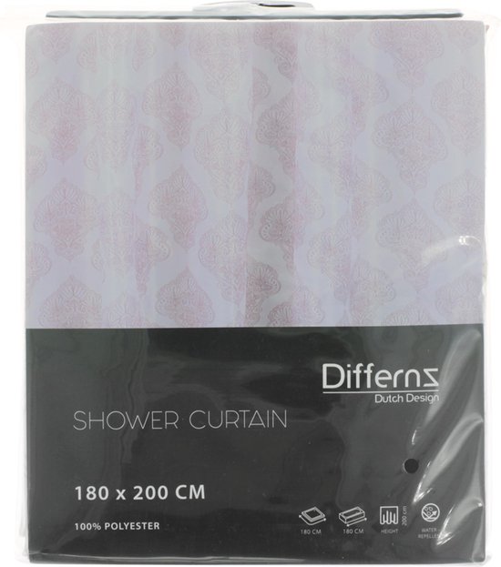 Differnz Douchegordijn Boho 180 x 200 cm Verzwaard 100 Polyester